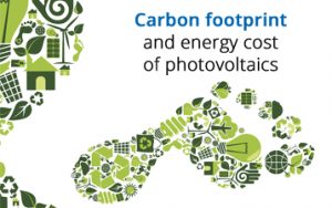 Carbon footprint and energy cost of photovoltaics