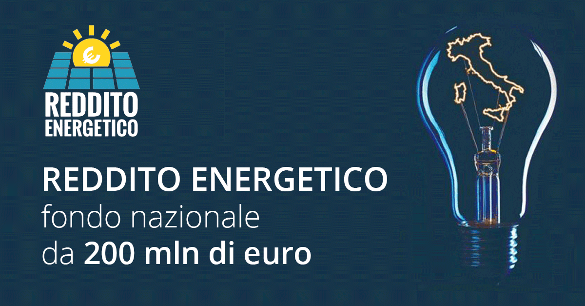Reddito energetico fondo nazionale da 200 mln di euro, anche Trento