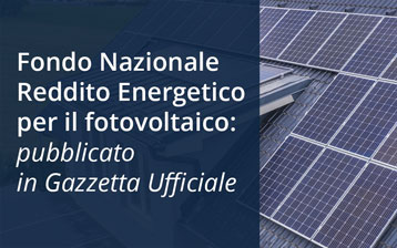 Fondo Nazionale Reddito Energetico Per Il Fotovoltaico: Pubblicato In ...