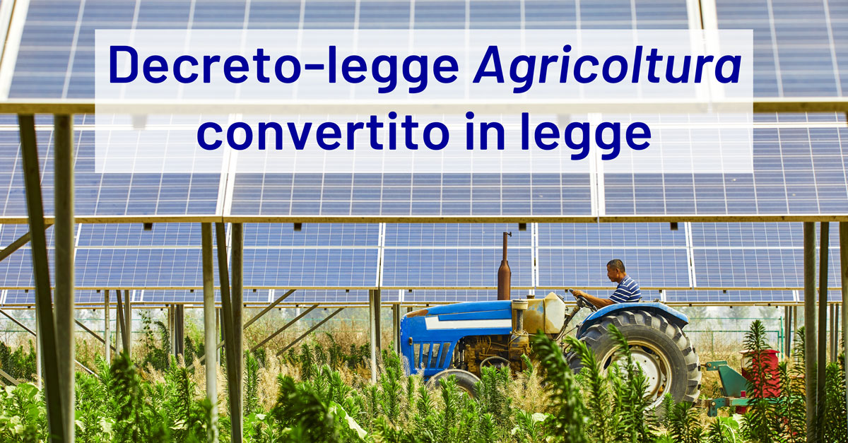 Decreto Legge Agricoltura Convertito In Legge